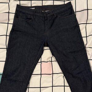 MUJI Men's Stretch Denim Skinny Jeans — 31x30, Dark Navy